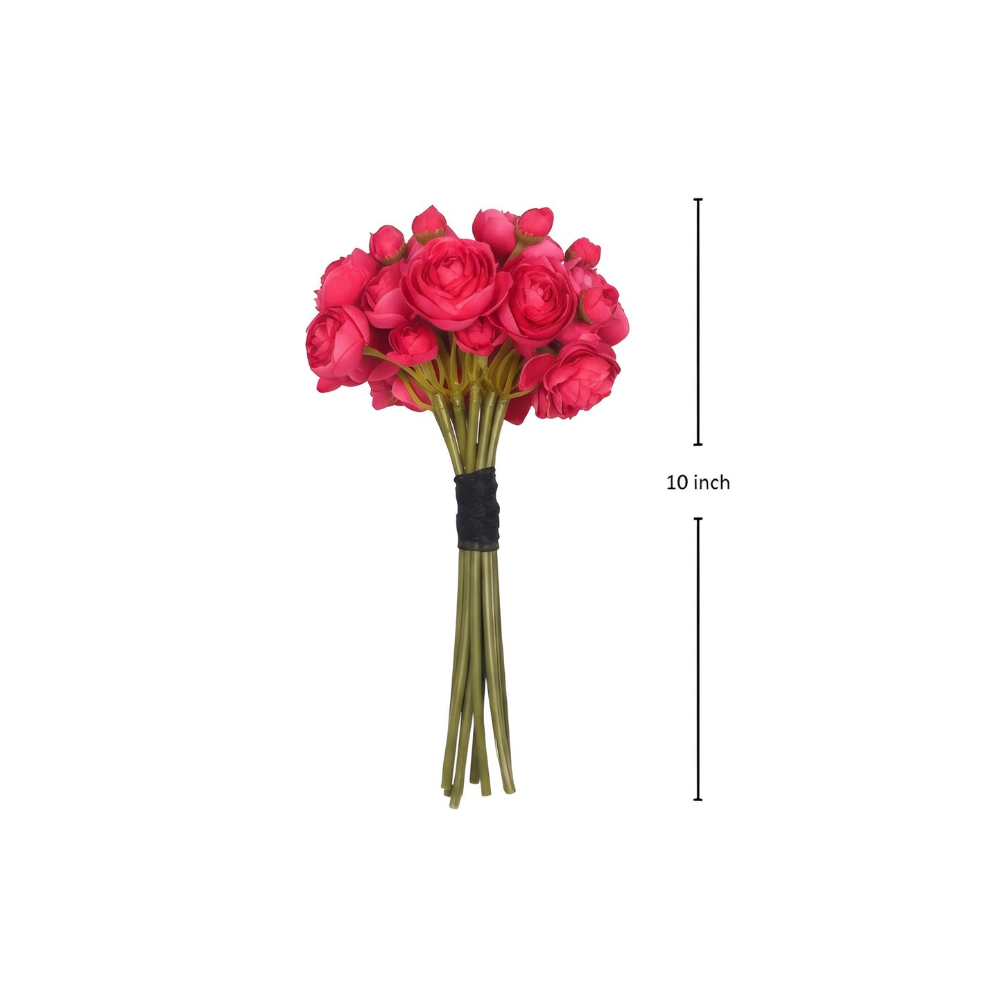 Red Ranunculus Artificial Flower Bunch Hand-Tied | Mini Blooms |