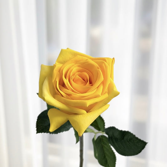 Real-Touch Artificial Rose (Yellow)