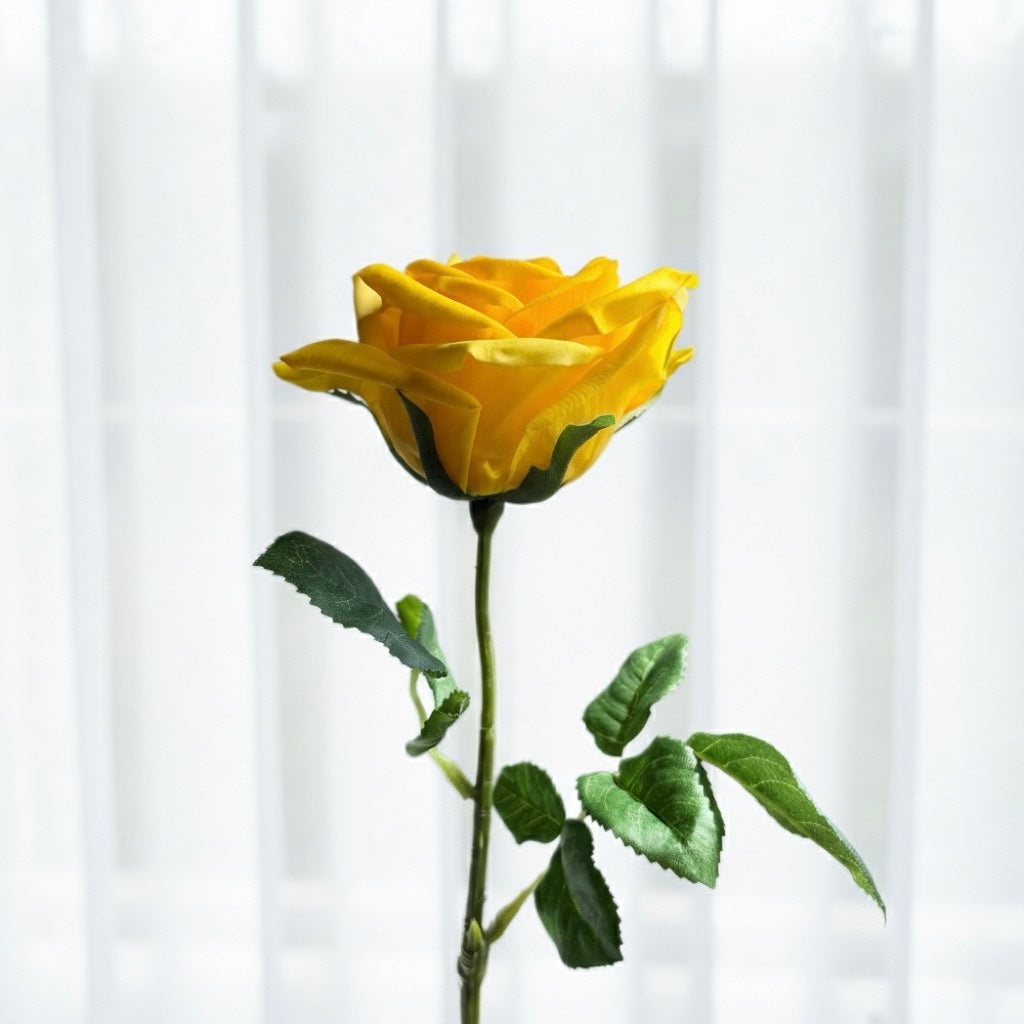 Real-Touch Artificial Rose (Yellow)