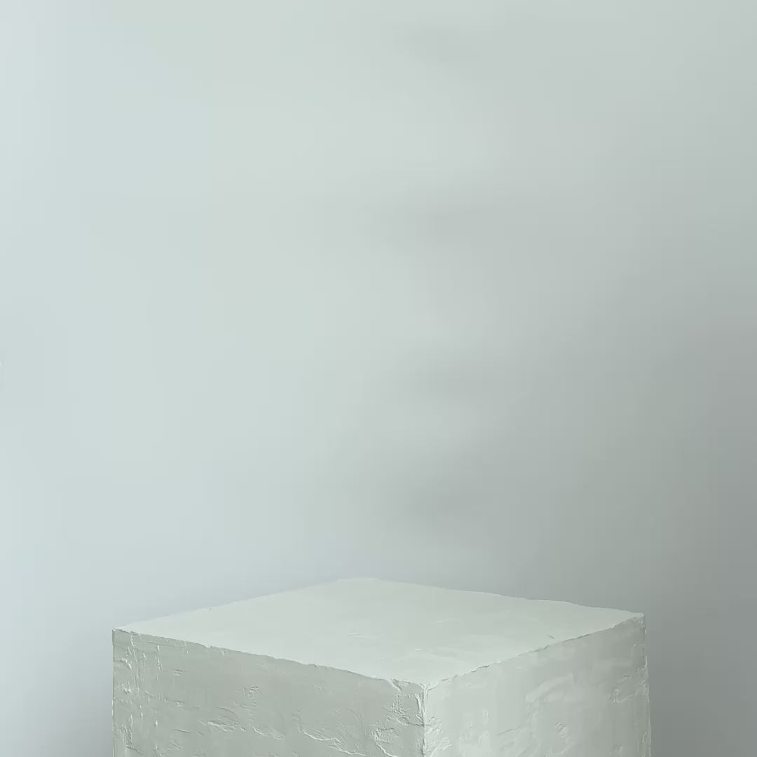 White orchids with pink centers on a light gray background