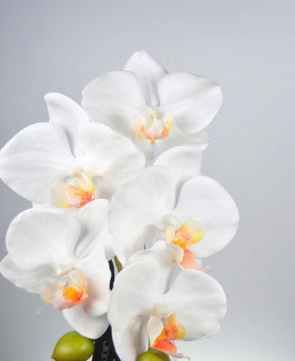 Real touch 17 inch white orchid single stem