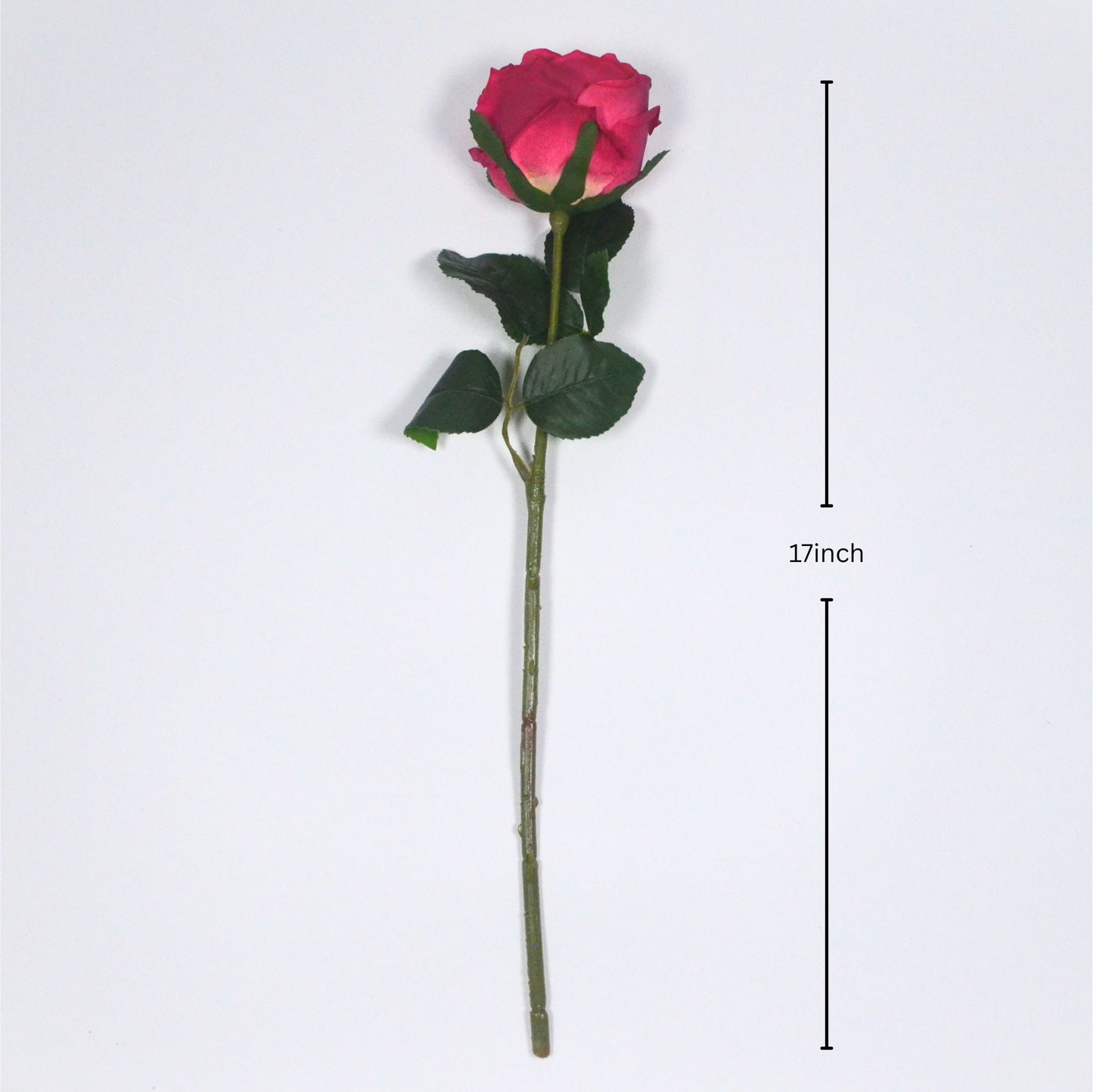Real touch Austin rose red colour single stem